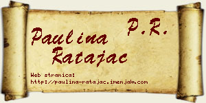 Paulina Ratajac vizit kartica